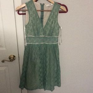 Dress.  Lacey with a tan underlining material